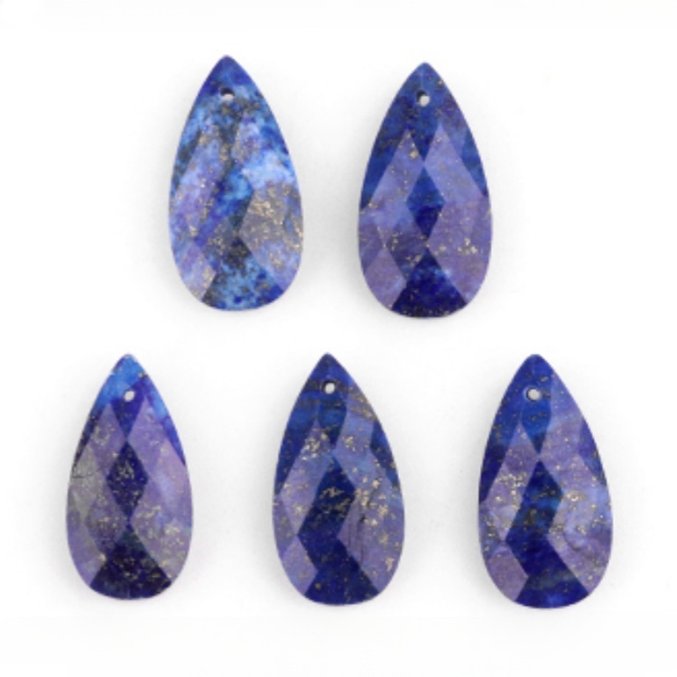 Green Aventurine 13X25MM Facted Teardrop Gemstone Pendant for DIY Making Jewelry