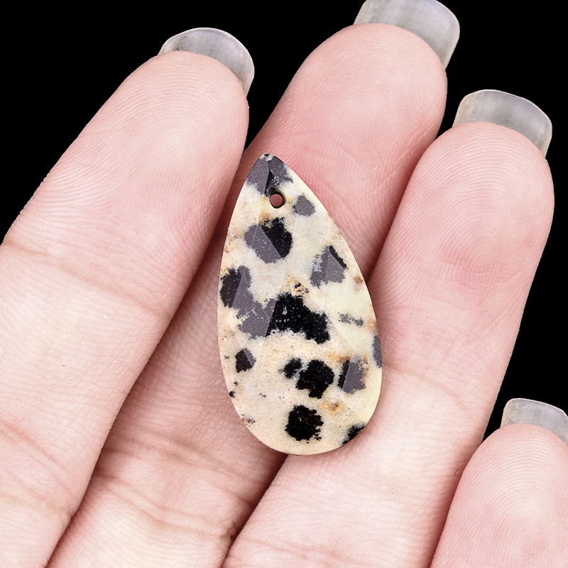 Green Aventurine 13X25MM Facted Teardrop Gemstone Pendant for DIY Making Jewelry