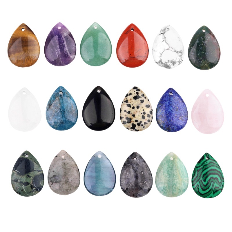 18X25MM Teardrop Gemstone Pendant for DIY Making Jewelry