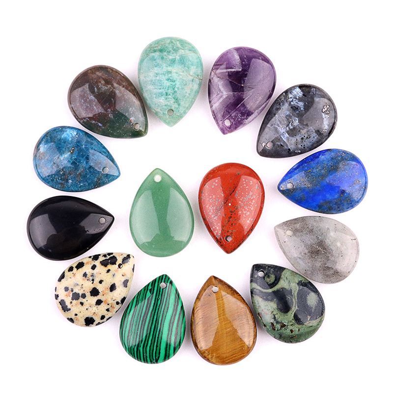 18X25MM Teardrop Gemstone Pendant for DIY Making Jewelry