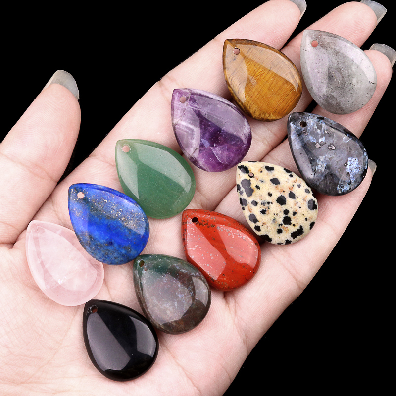 18X25MM Teardrop Gemstone Pendant for DIY Making Jewelry