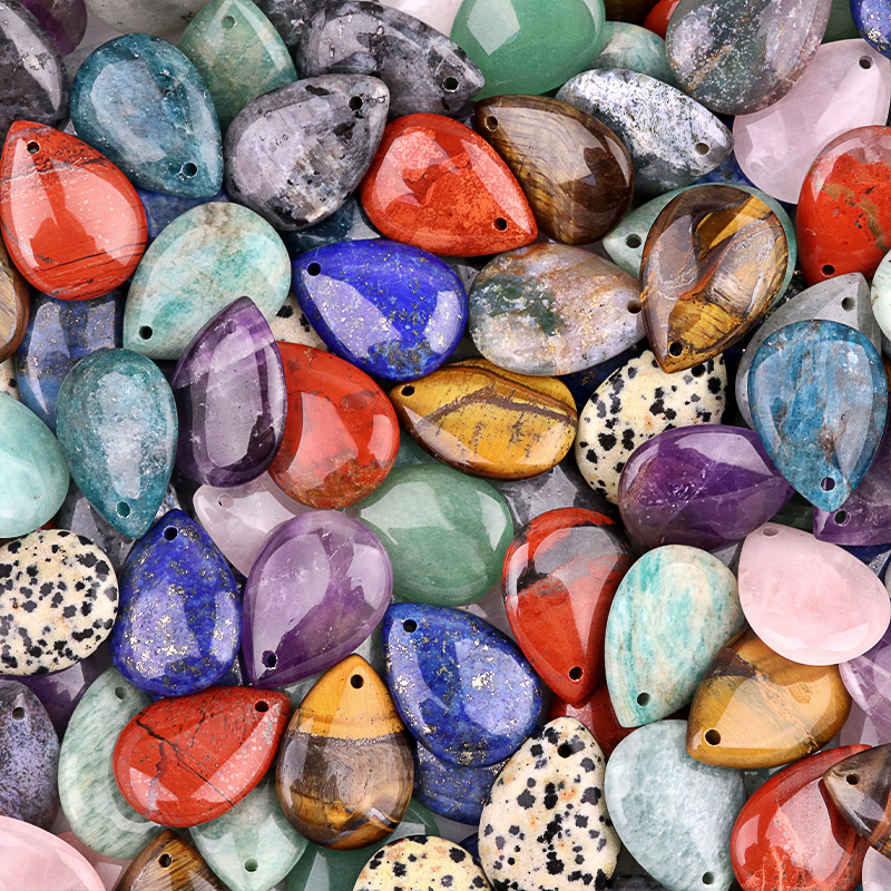 18X25MM Teardrop Gemstone Pendant for DIY Making Jewelry