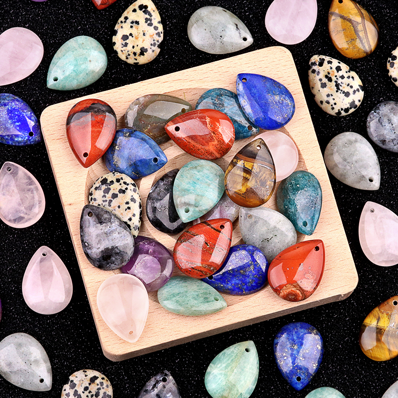 18X25MM Teardrop Gemstone Pendant for DIY Making Jewelry