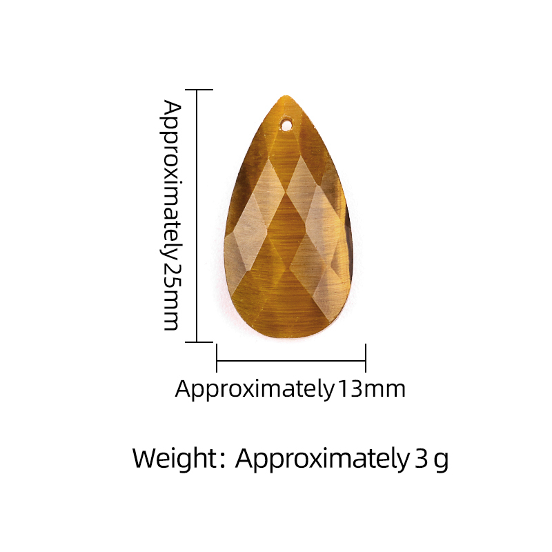 13X25MM Facted Teardrop Gemstone Pendant for DIY Making Jewelry