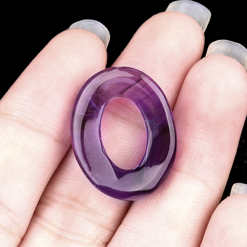 18x23mm Twist QQ Circle &  Hollow Oval Stone Beads Pendant