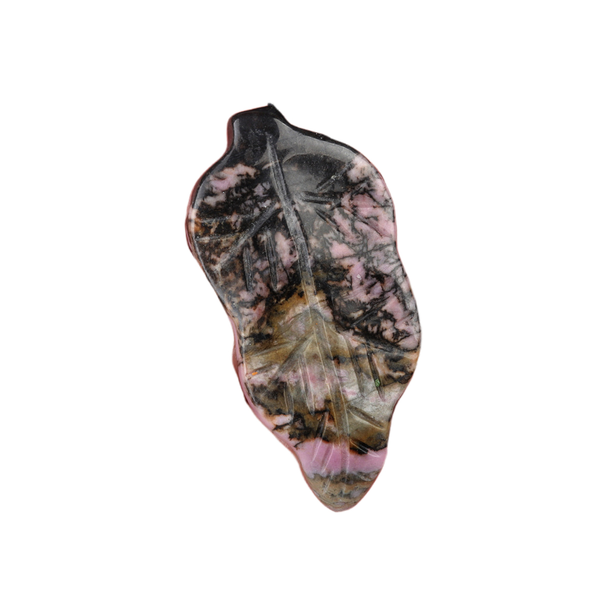 Handmade Craved Gemstone Leaf for Home Decor (Approx 23X47MM)