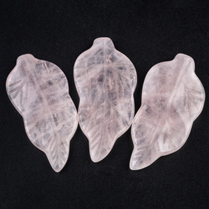 Handmade Craved Gemstone Leaf for Home Decor (Approx 23X47MM)
