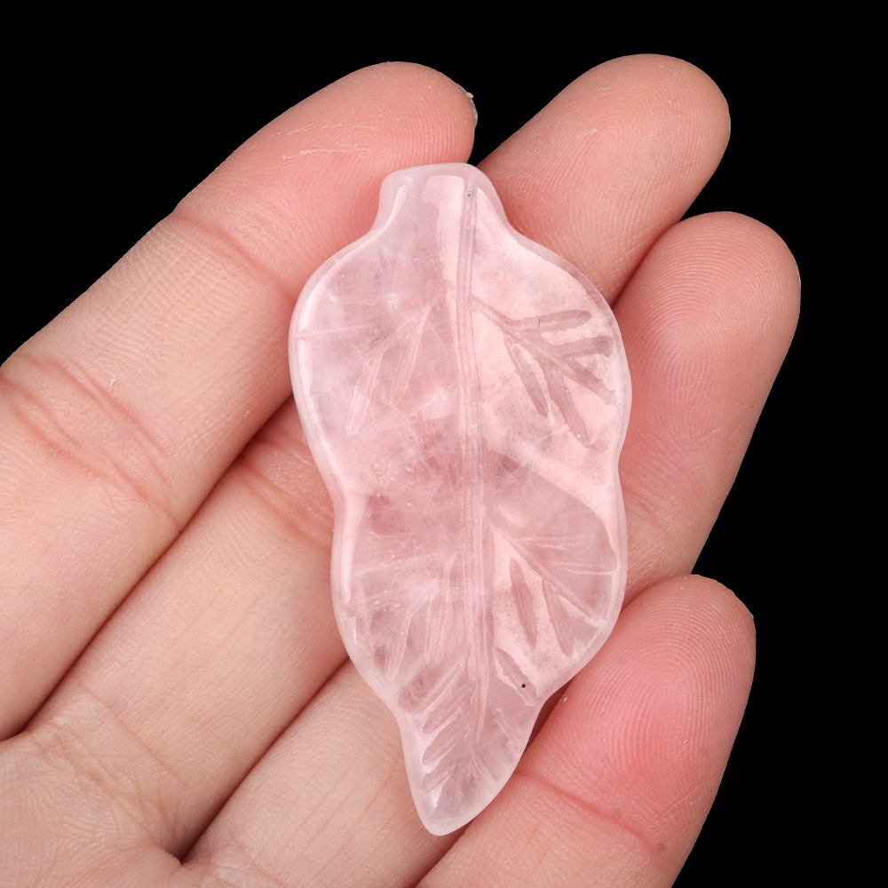Handmade Craved Gemstone Leaf for Home Decor (Approx 23X47MM)