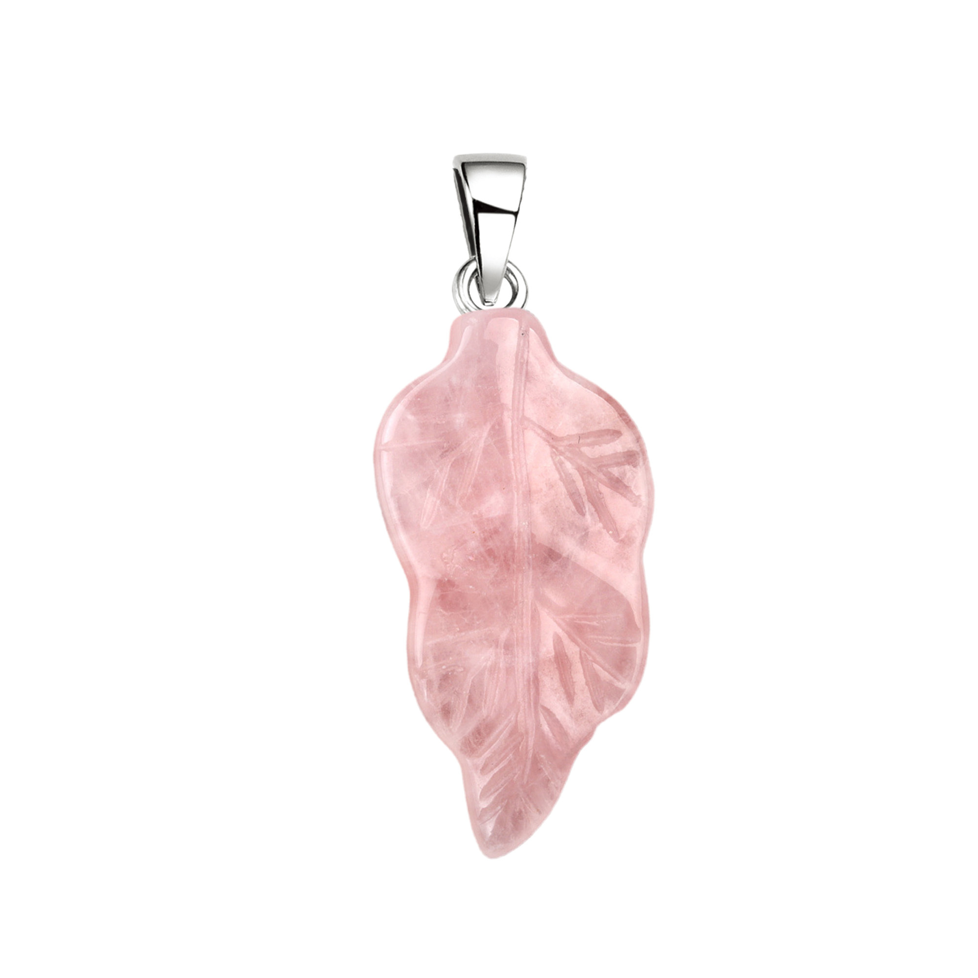 Handmade Craved Gemstone Leaf  Pendant for Making Jewelry  (Approx 23X47MM)