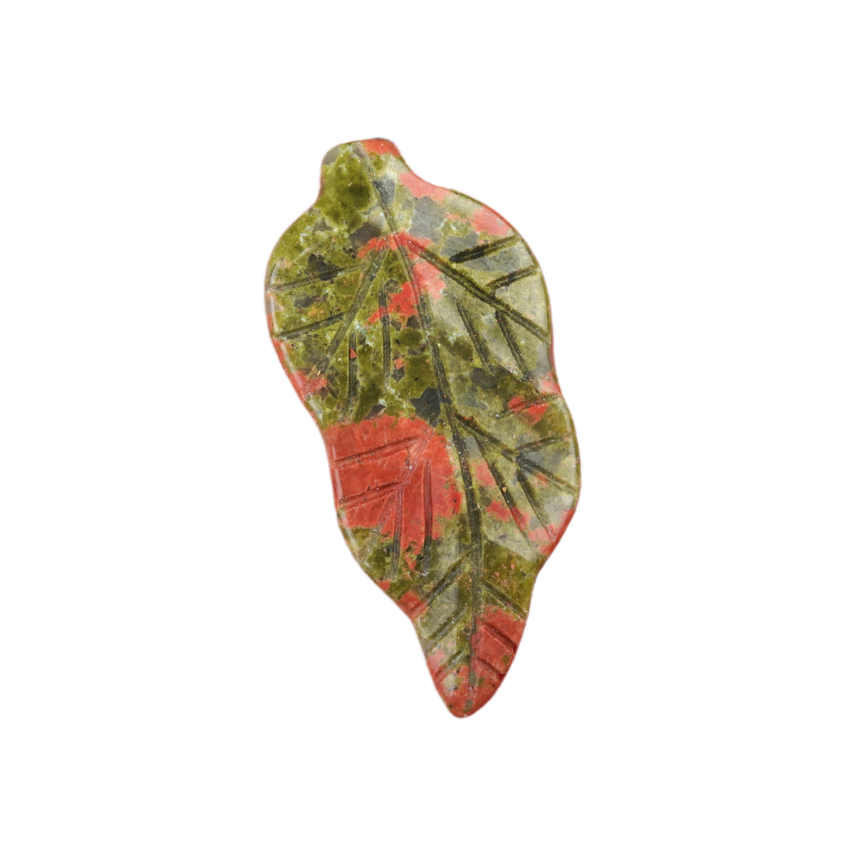 Handmade Craved Gemstone Leaf for Home Decor (Approx 23X47MM)