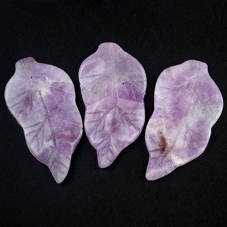Handmade Craved Gemstone Leaf for Home Decor (Approx 23X47MM)