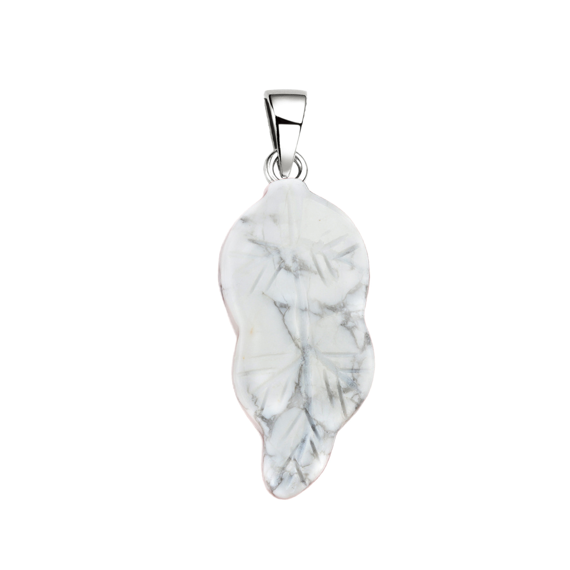 Handmade Craved Gemstone Leaf  Pendant for Making Jewelry  (Approx 23X47MM)