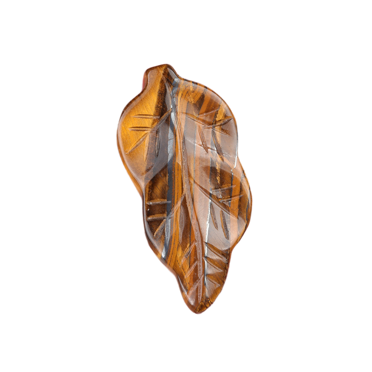 Handmade Craved Gemstone Leaf for Home Decor (Approx 23X47MM)