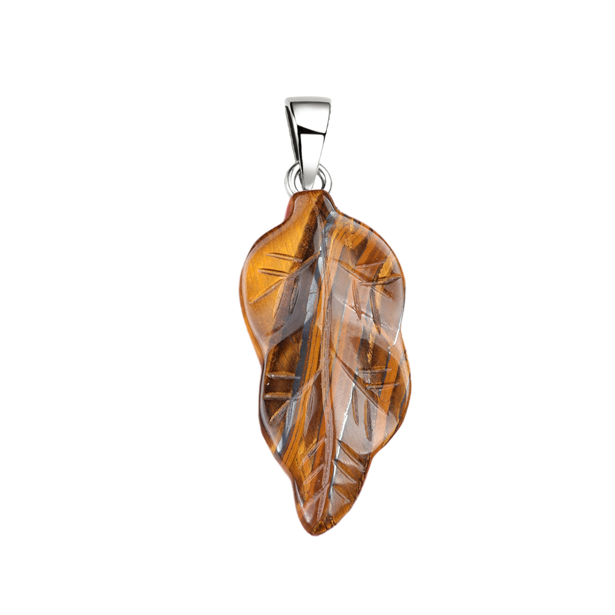 Handmade Craved Gemstone Leaf  Pendant for Making Jewelry  (Approx 23X47MM)