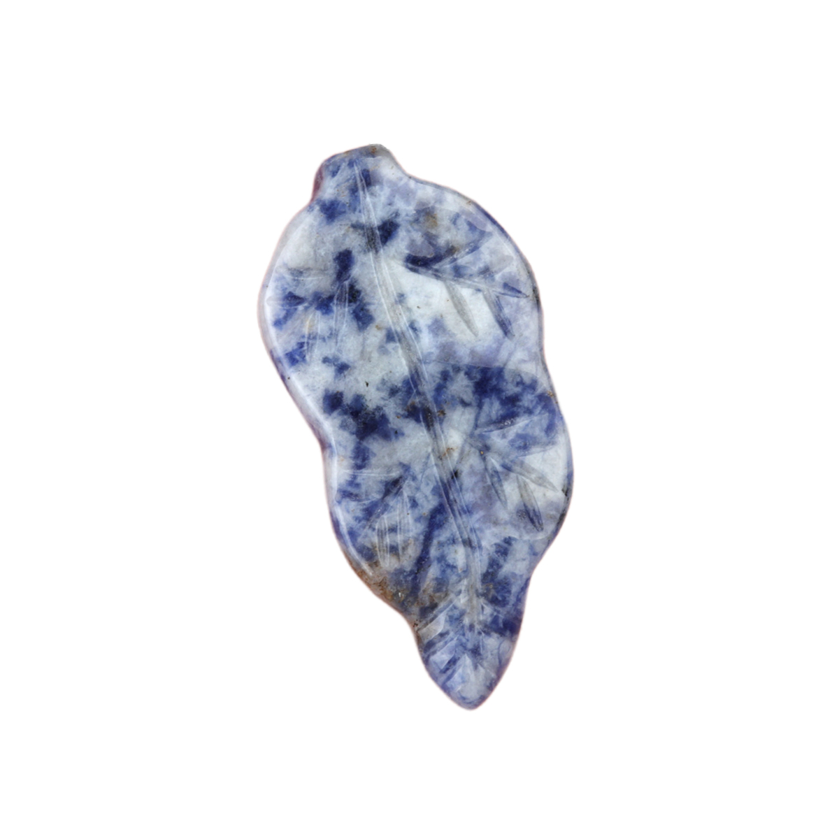 Handmade Craved Gemstone Leaf for Home Decor (Approx 23X47MM)