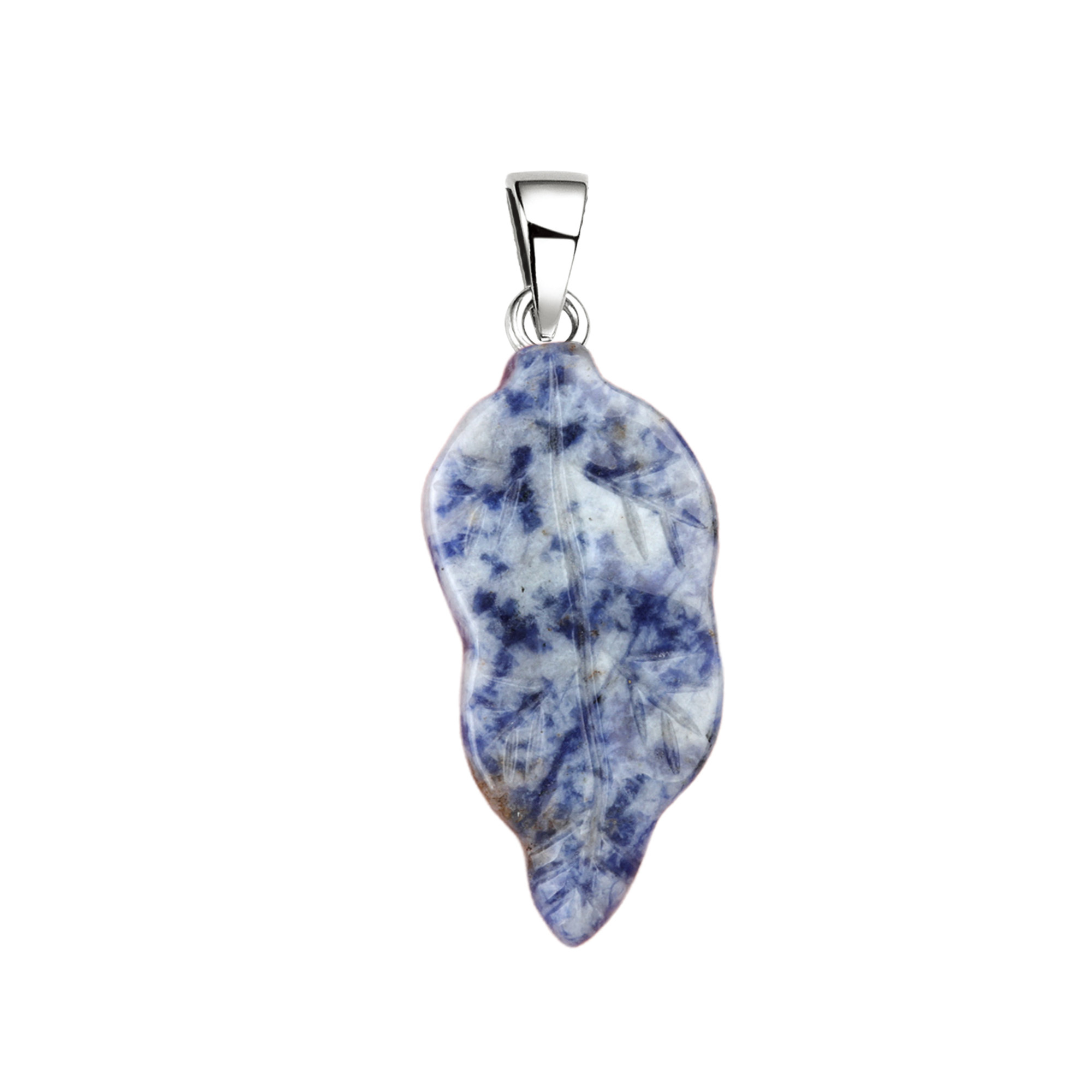 Handmade Craved Gemstone Leaf  Pendant for Making Jewelry  (Approx 23X47MM)