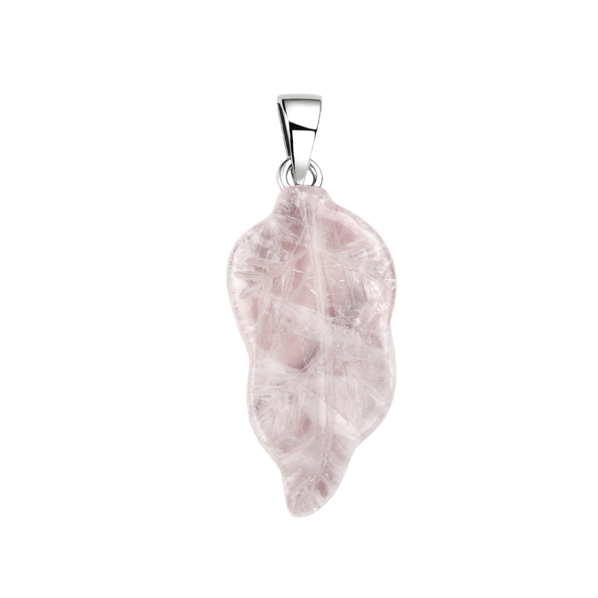 Handmade Craved Gemstone Leaf  Pendant for Making Jewelry  (Approx 23X47MM)