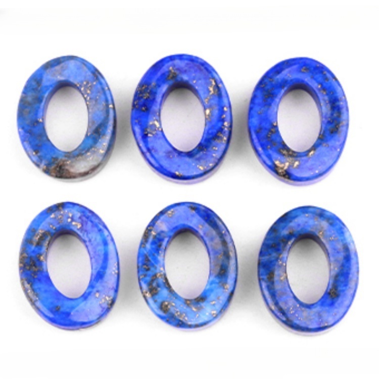 18x23mm Twist QQ Circle &  Hollow Oval Stone Beads Pendant
