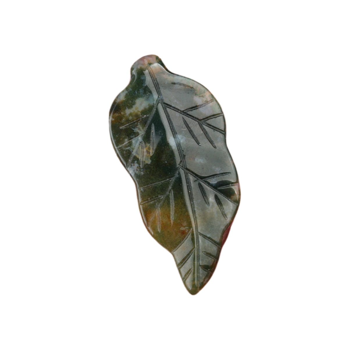 Handmade Craved Gemstone Leaf for Home Decor (Approx 23X47MM)