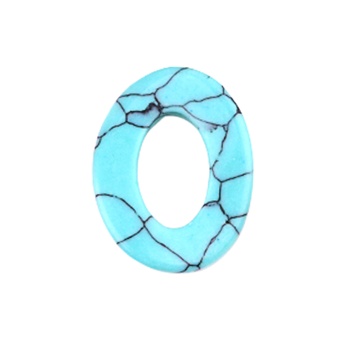 18x23mm Twist QQ Circle &  Hollow Oval Pendant