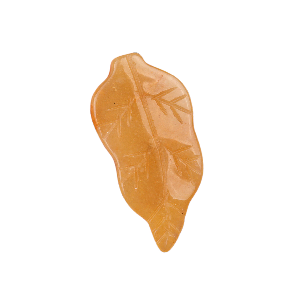 Handmade Craved Gemstone Leaf for Home Decor (Approx 23X47MM)