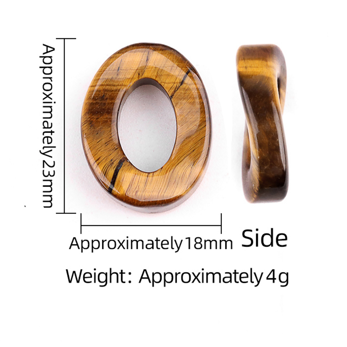 18x23mm Twist QQ Circle &  Hollow Oval Pendant