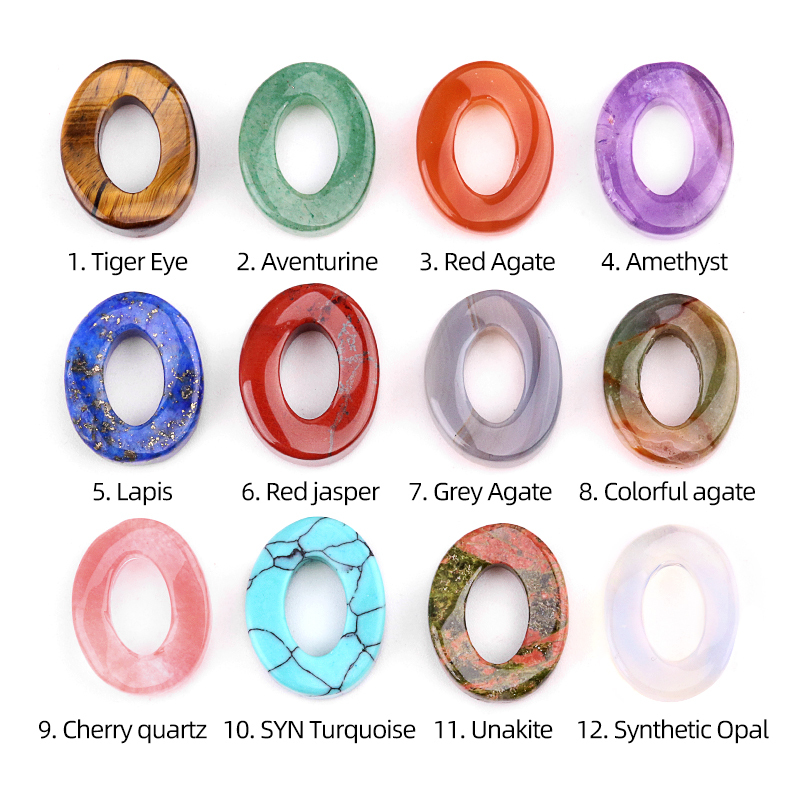 18x23mm Twist QQ Circle &  Hollow Oval Pendant
