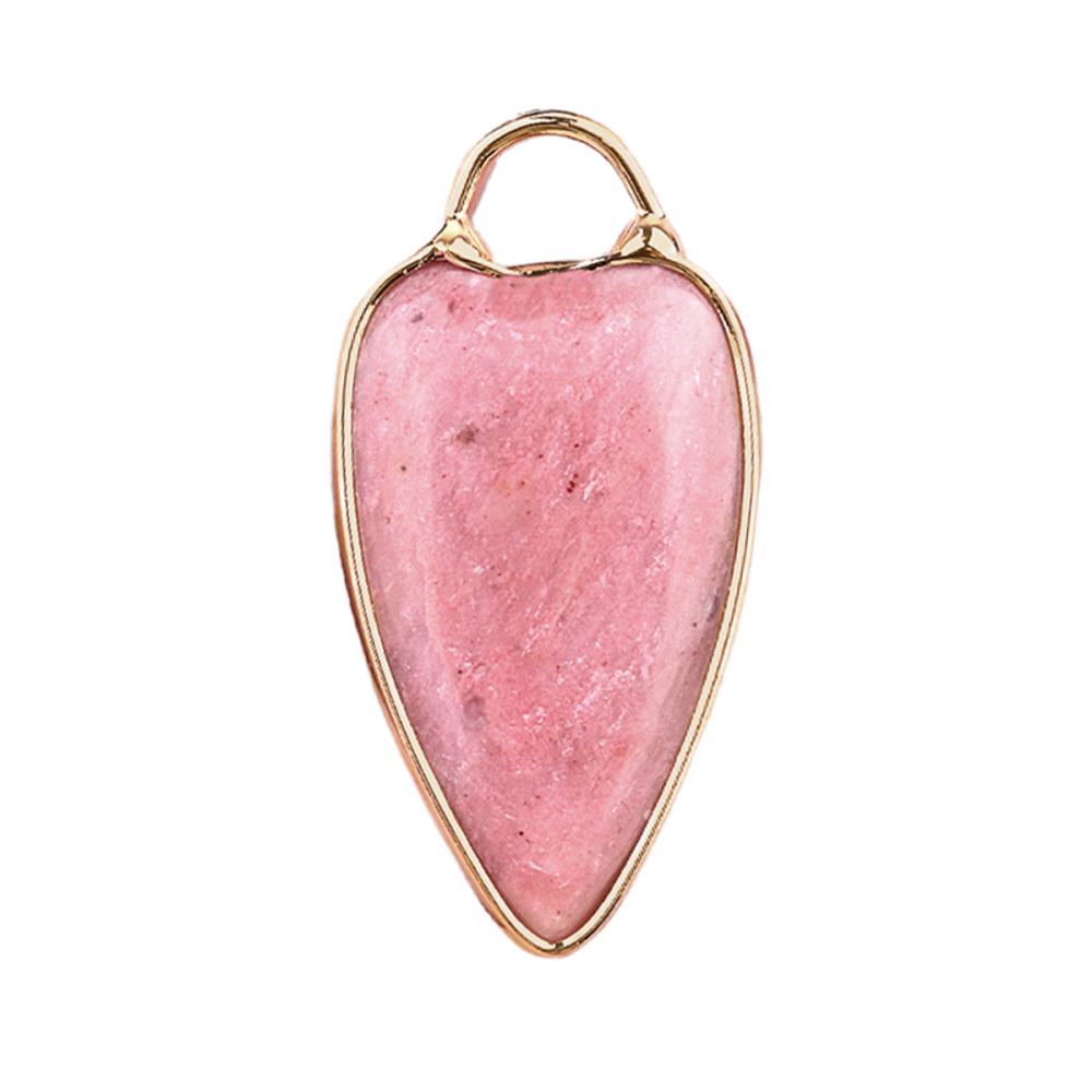 Gemstone Long Heart Pendant Wrap Gold for Making Jewlery