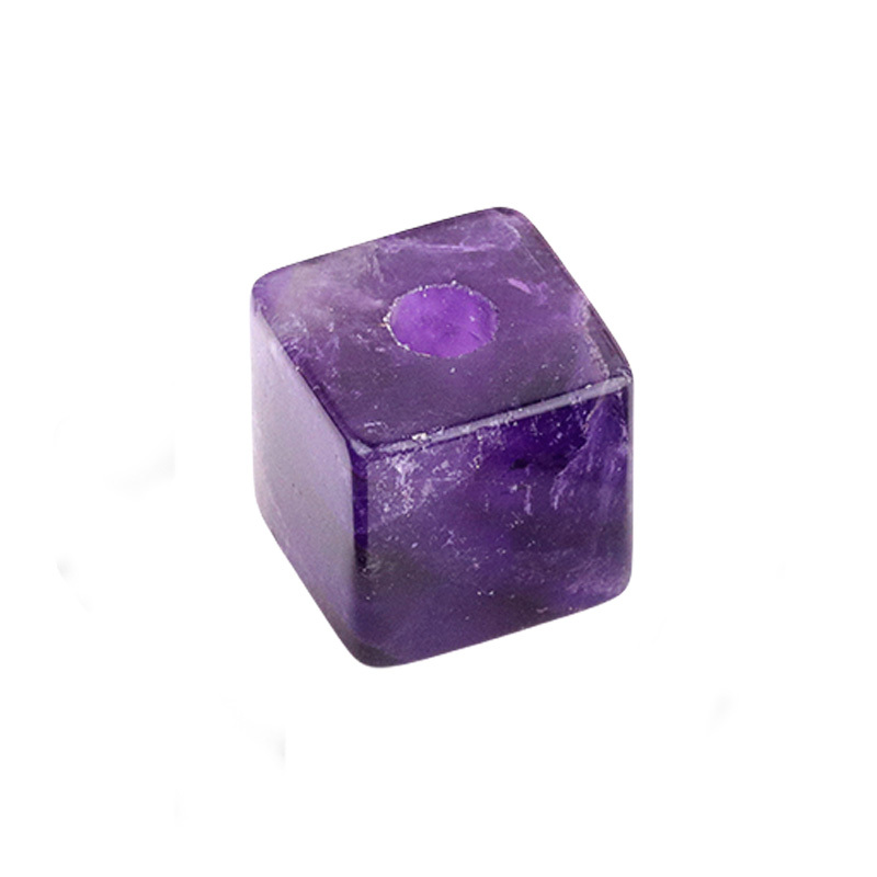 16MM Cube Gemstone Beads Drilled Big Hole 5MM for Making Jewelry