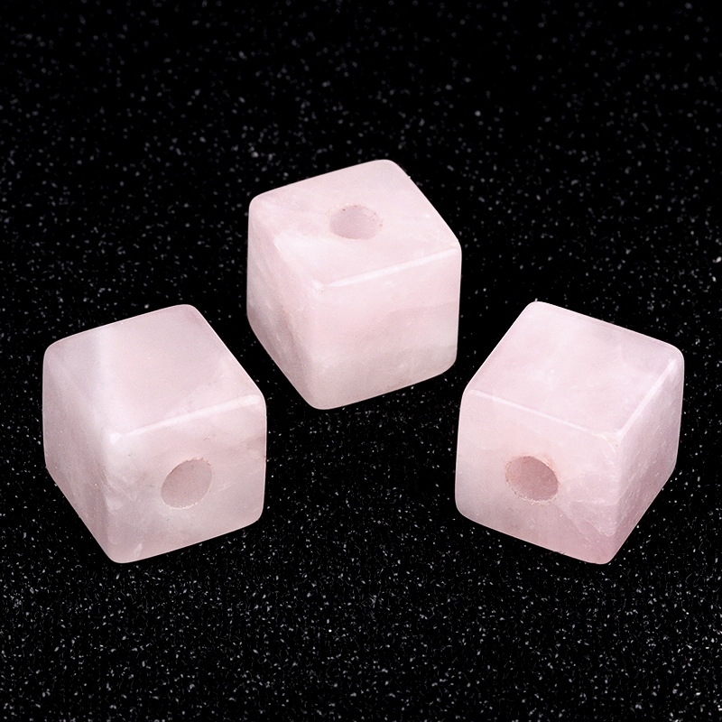 16MM Cube Gemstone Beads Drilled Big Hole 5MM for Making Jewelry