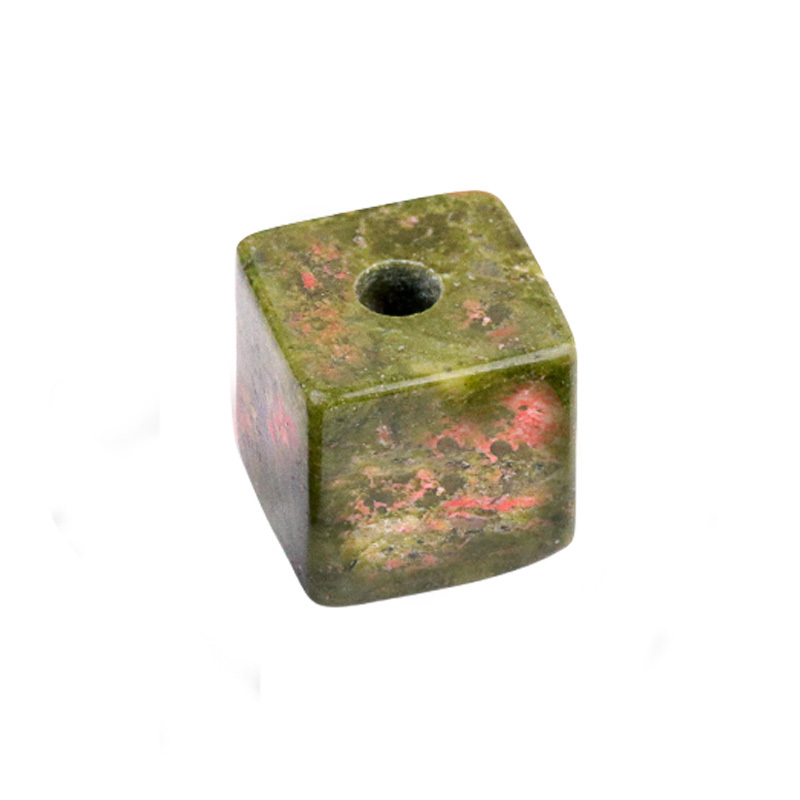 16MM Cube Gemstone Beads Drilled Big Hole 5MM for Making Jewelry