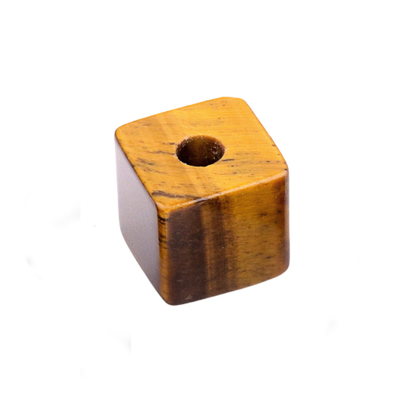 16MM Cube Gemstone Beads Drilled Big Hole 5MM for Making Jewelry