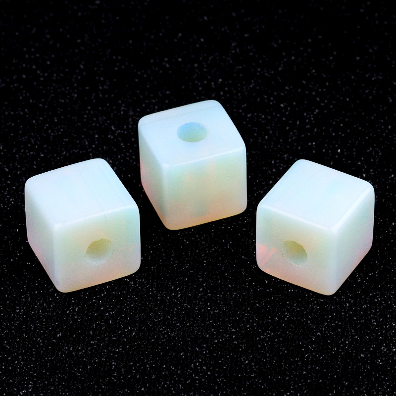 16MM Cube Gemstone Beads Drilled Big Hole 5MM for Making Jewelry