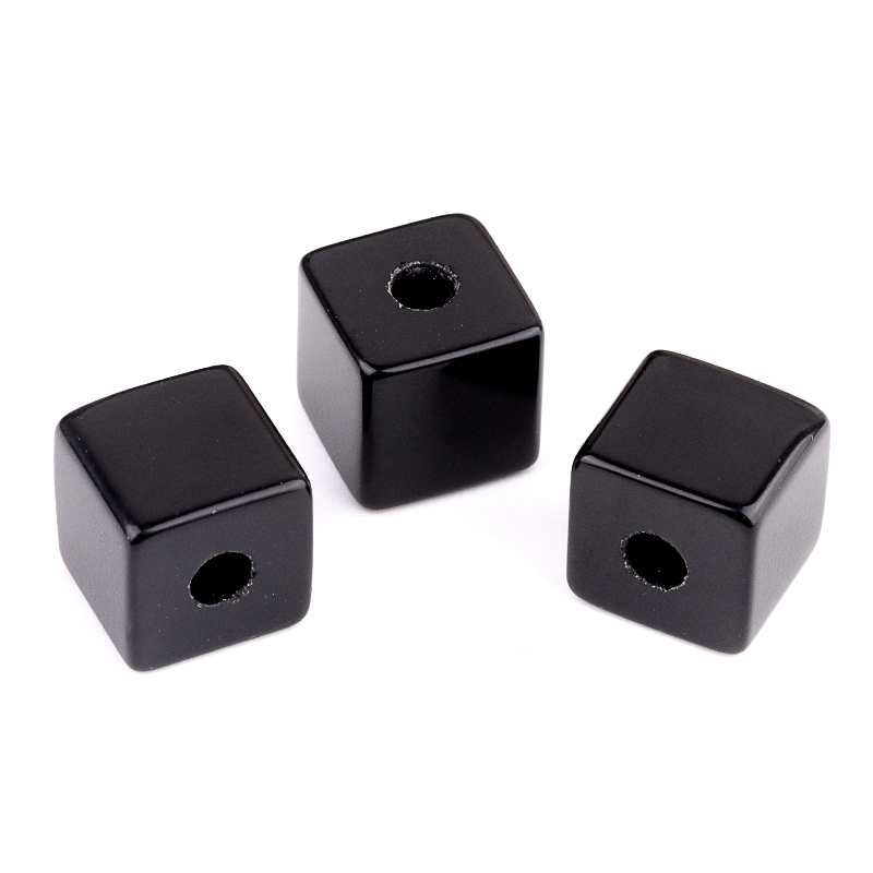 16MM Cube Gemstone Beads Drilled Big Hole 5MM for Making Jewelry