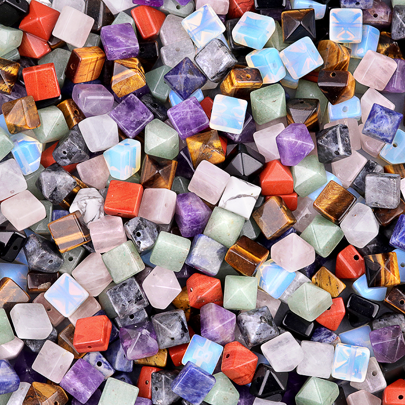 10MM Pyramid Gemstone Beads for Making Jewelry