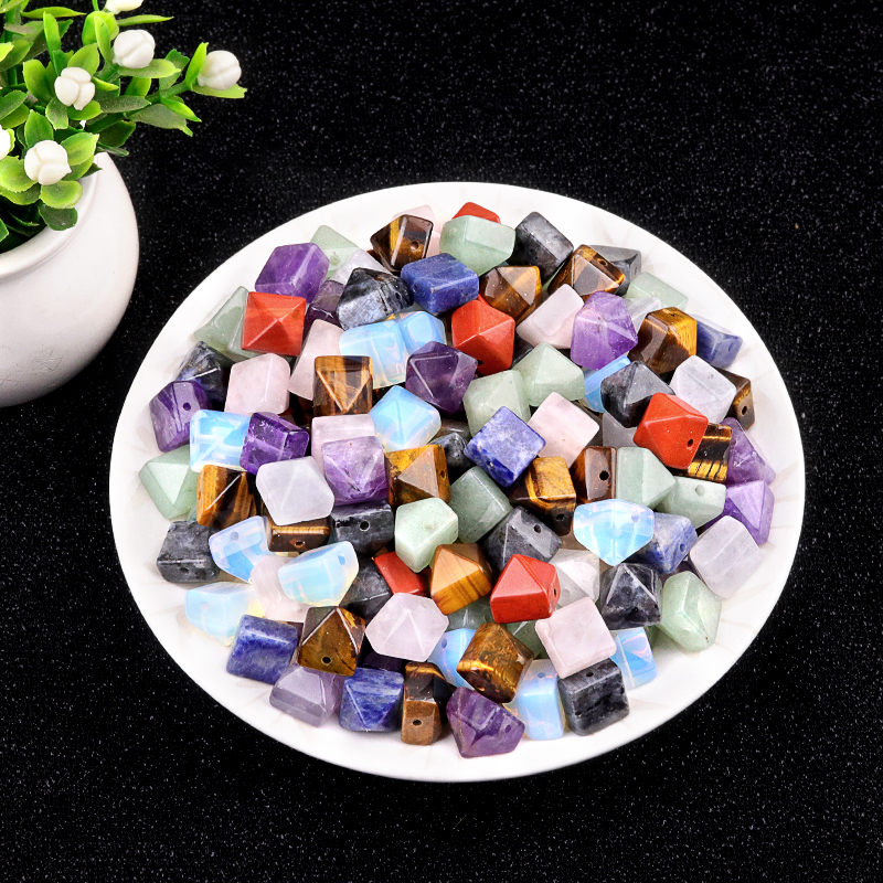 10MM Pyramid Gemstone Beads for Making Jewelry