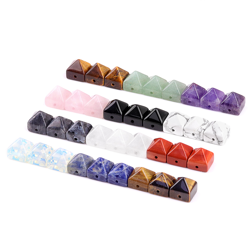 10MM Pyramid Gemstone Beads for Making Jewelry
