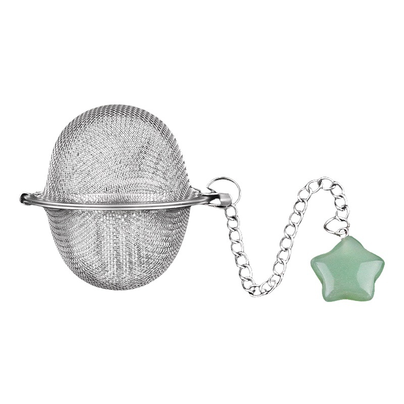 20MM Star Gemstone Pendant Charms Stainless Steel Mesh Tea Ball