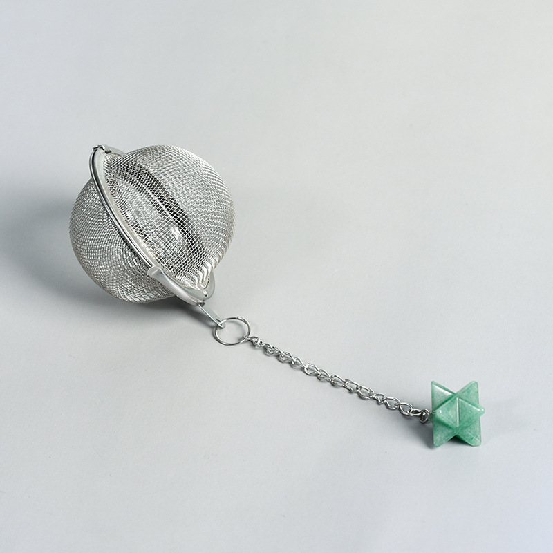 20MM Merkaba Gemstone Pendant Charms Stainless Steel Mesh Tea Ball