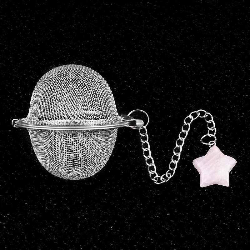 Howlite Turquoise 20MM Star Gemstone Pendant Charms Stainless Steel Mesh Tea Ball