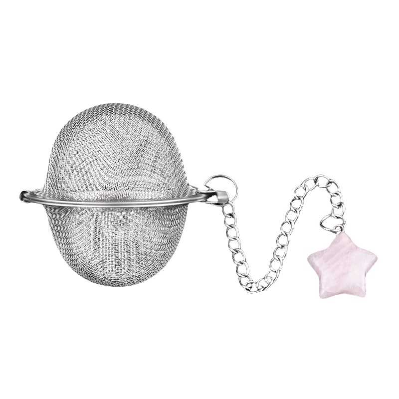 20MM Star Gemstone Pendant Charms Stainless Steel Mesh Tea Ball