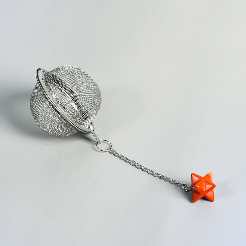 20MM Merkaba Gemstone Pendant Charms Stainless Steel Mesh Tea Ball