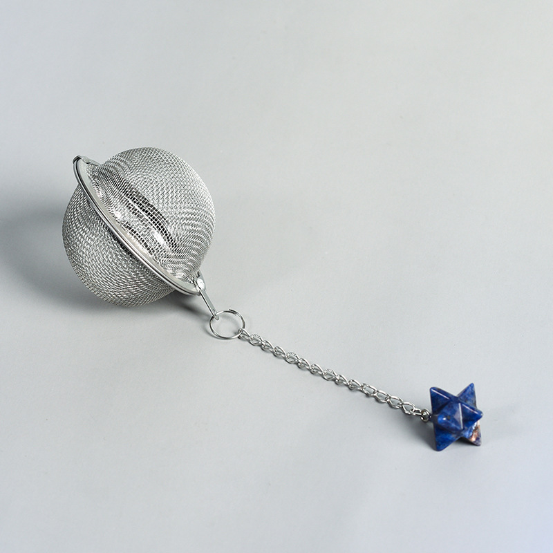 20MM Merkaba Gemstone Pendant Charms Stainless Steel Mesh Tea Ball