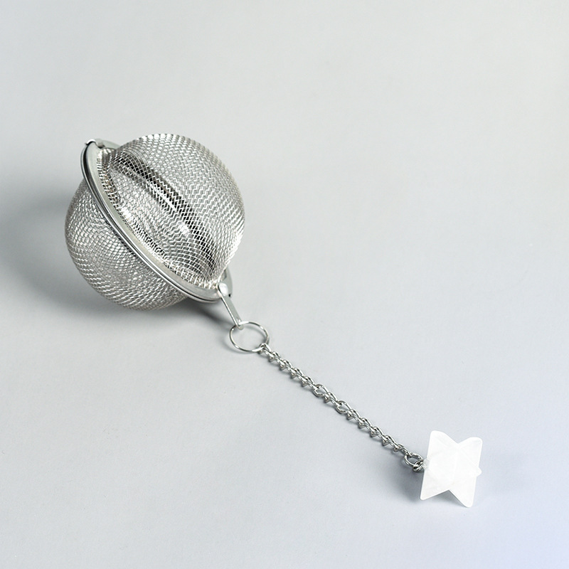 20MM Merkaba Gemstone Pendant Charms Stainless Steel Mesh Tea Ball