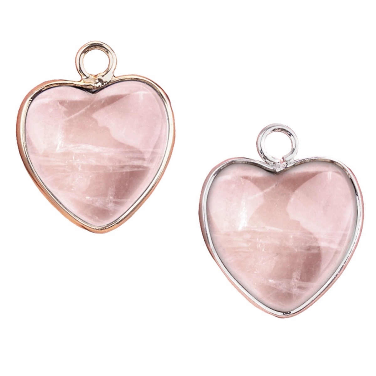 15MM Heart Gemstone Pendant Charms For Making Jewelry Earrings 1PCS