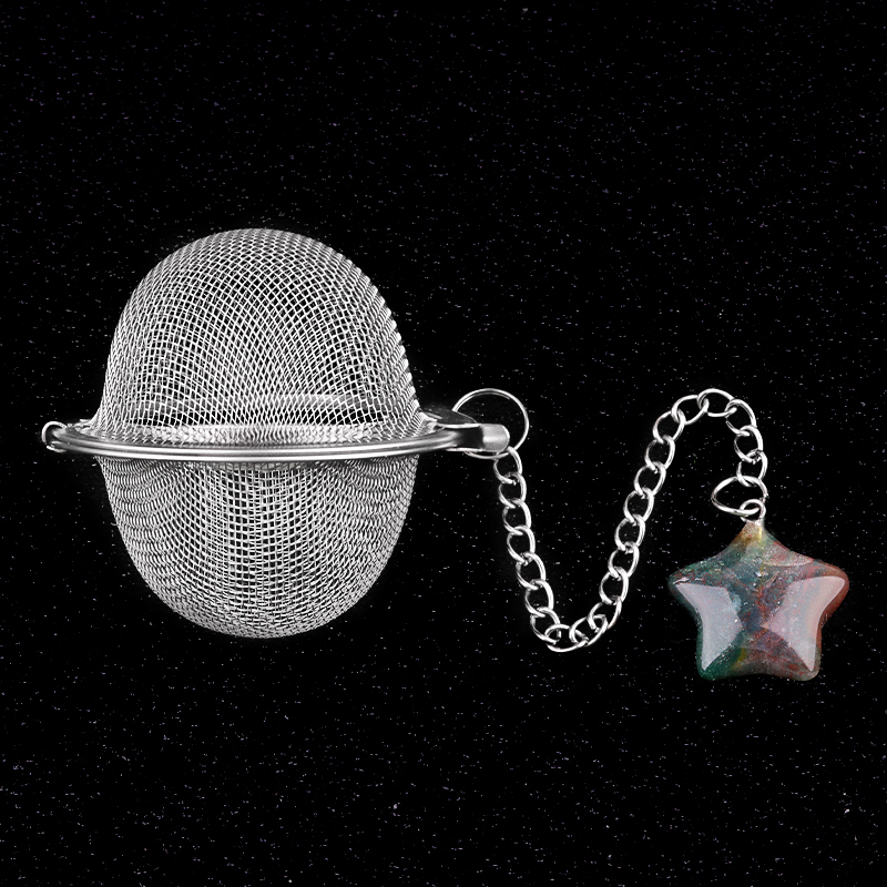 20MM Star Gemstone Pendant Charms Stainless Steel Mesh Tea Ball