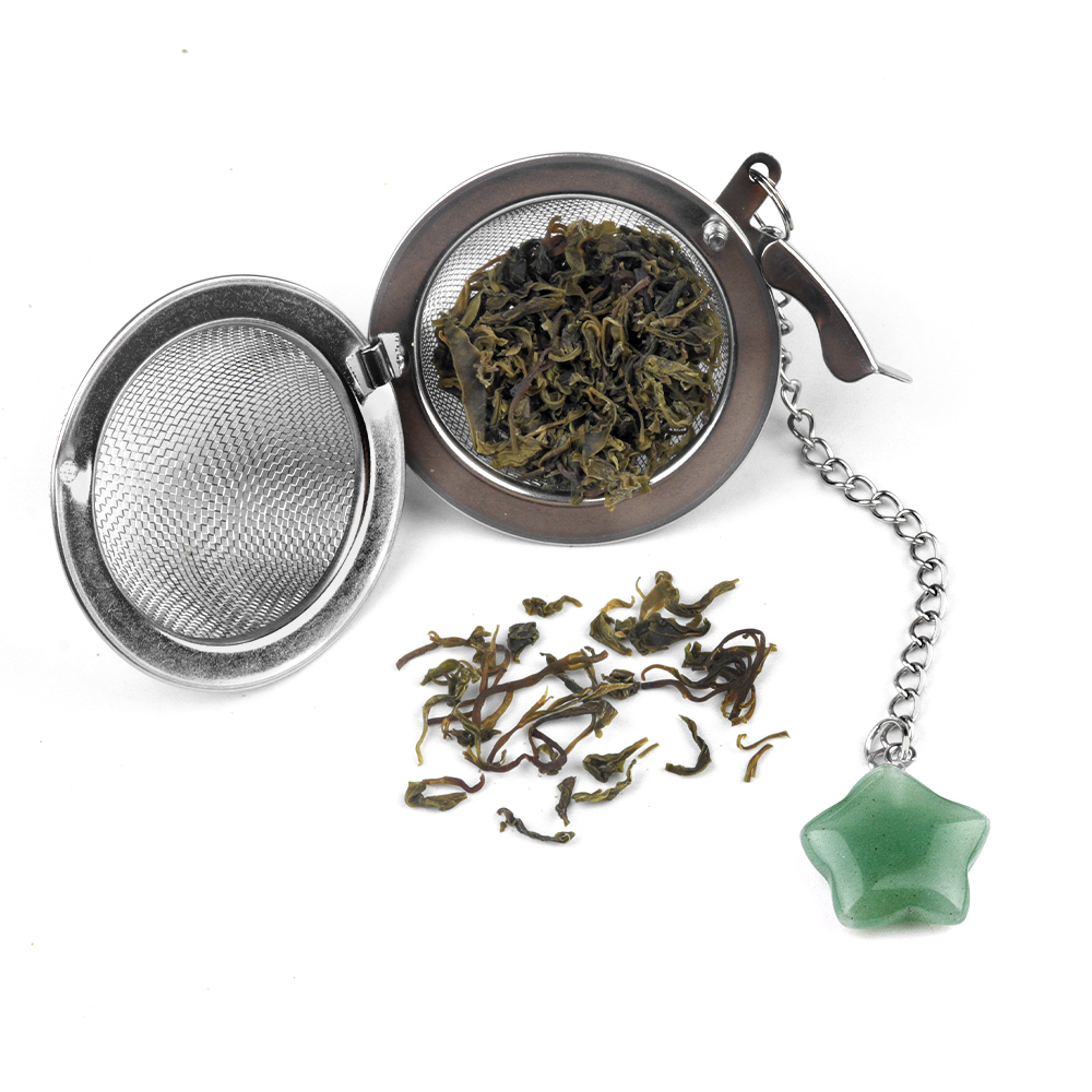 20MM Star Gemstone Pendant Charms Stainless Steel Mesh Tea Ball