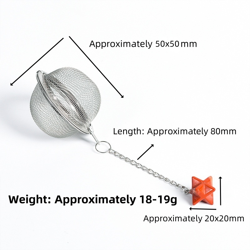 20MM Merkaba Gemstone Pendant Charms Stainless Steel Mesh Tea Ball