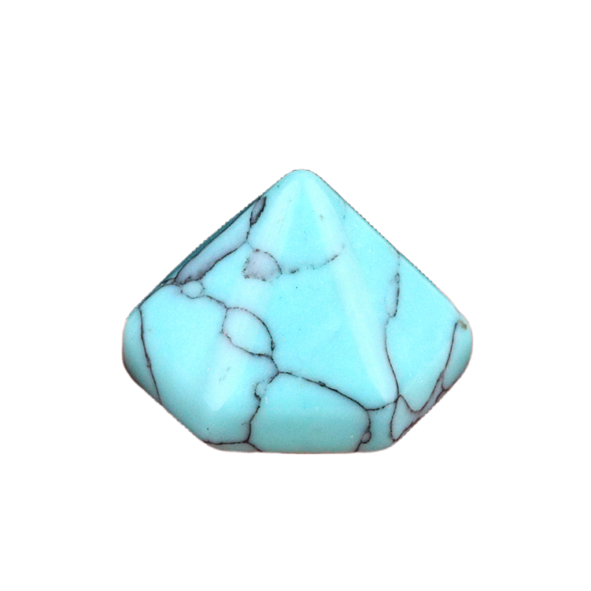 Handmade Craved Hexagonal Pyramid Cabochons Beads (10x16mm) for Making Jewelry