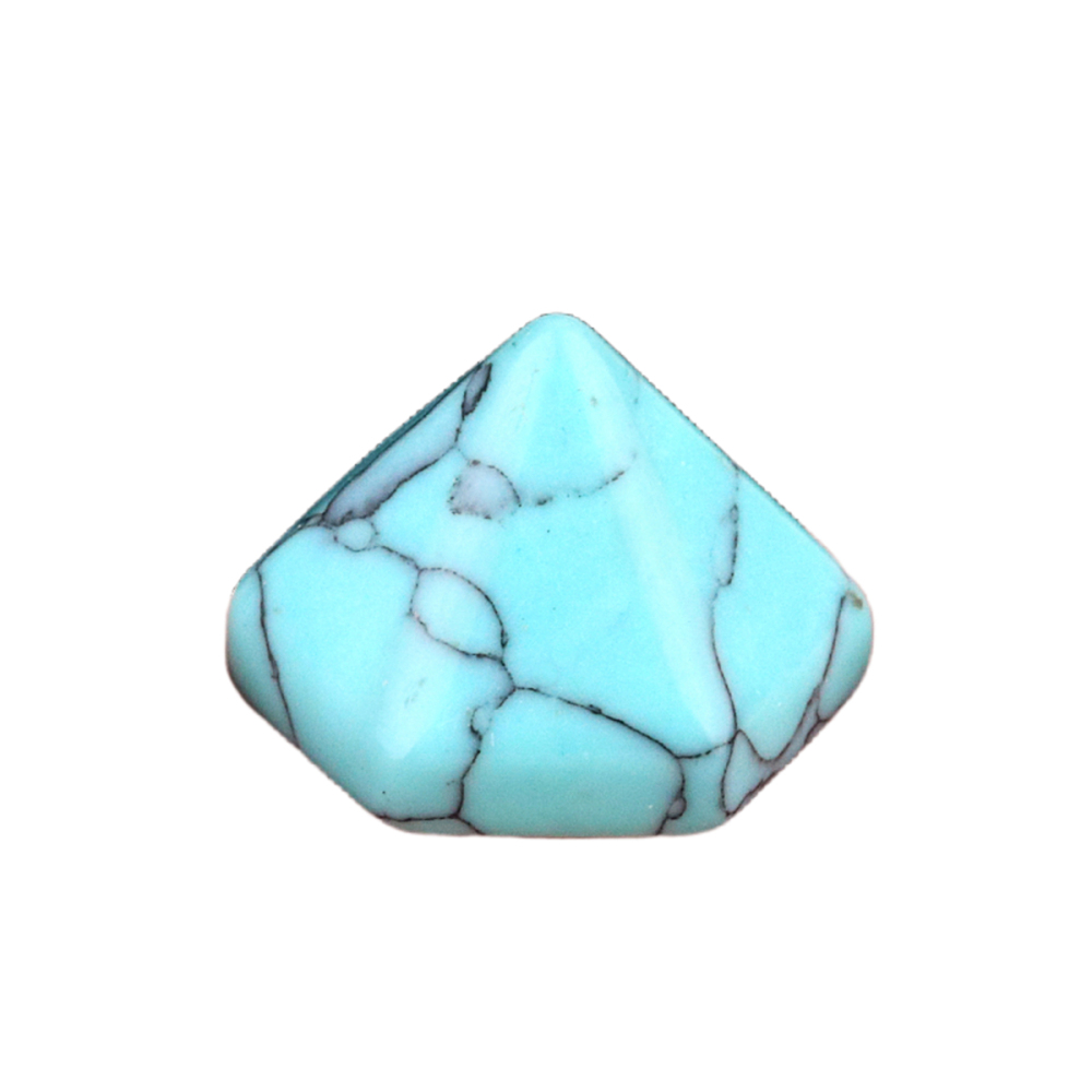 Handmade Craved Hexagonal Pyramid Cabochons Beads (10x16mm) for Making Jewelry